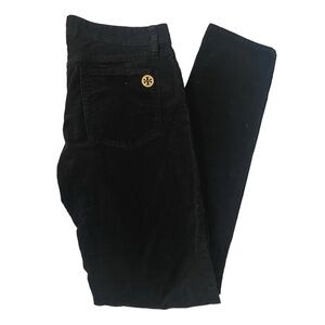 Tory Burch Black Corduroy Super Skinny Jean